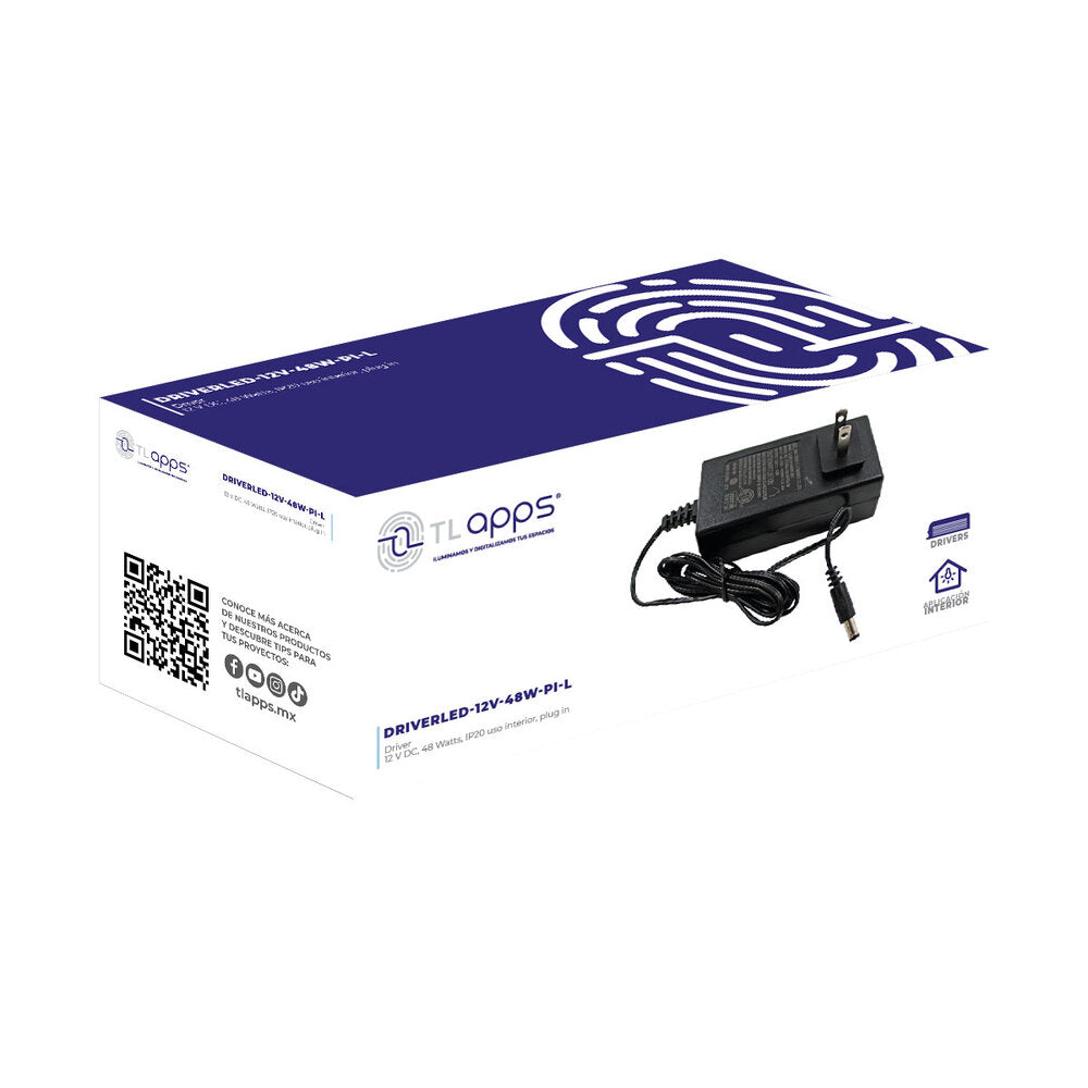 DRIVER 48W. P/CONTACTO PLUG-IN DRIVER-LED-12V-48W-PIL