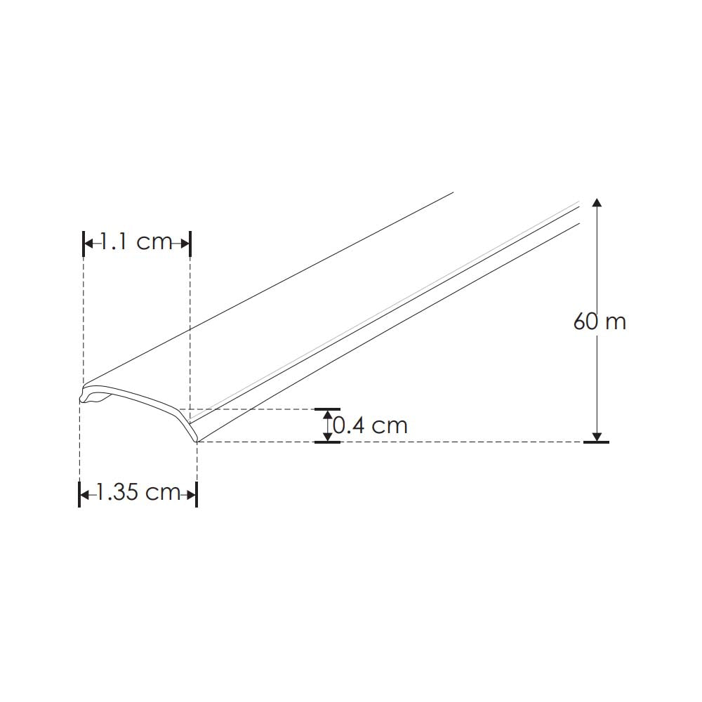 KIT PERFIL P/TIRA EXTRAPLANA LED C/CEJA (PERFIL RECT ALUM 2M + MICA DIFUSA 2M + 2 TAPAS LAT + 2 GRAPAS DE EMP/SOB IP20) ILUMILEDS