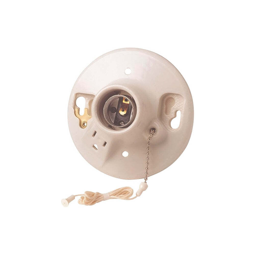 PORTALAMP.4" C/CONT.C/CADENA 09726-00C LEVITON