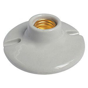 PORTALAMPARA REDONDA BLANCA Y LATON WD4600-C