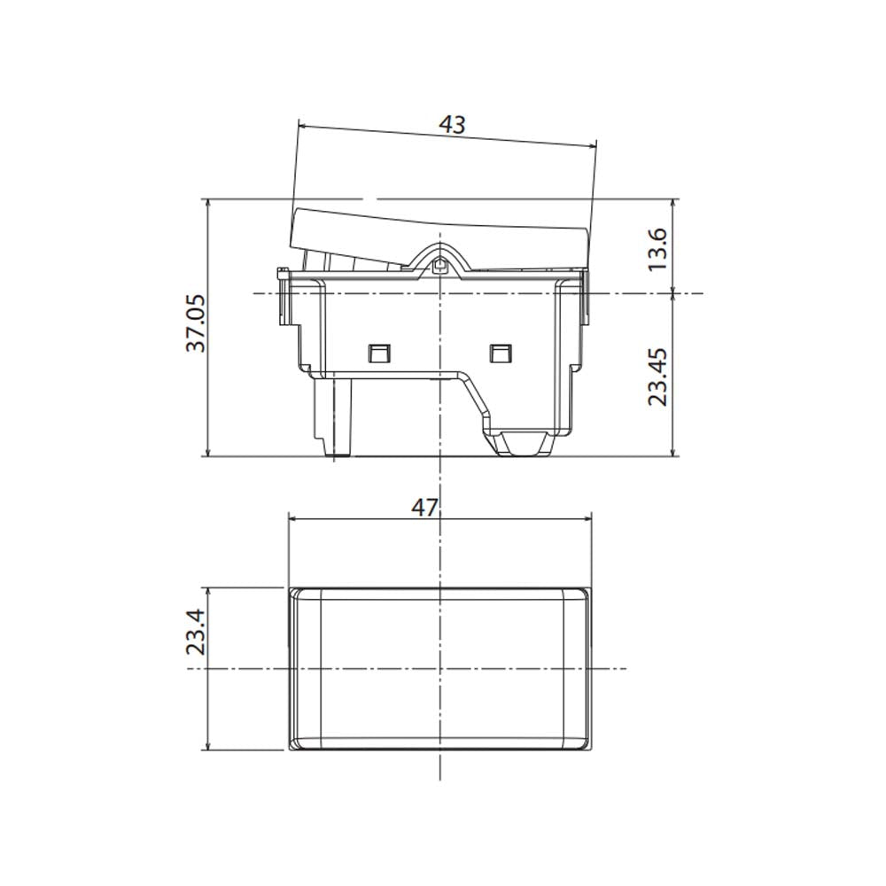 PULSADOR 10A 127-277V 1 MÓD.
