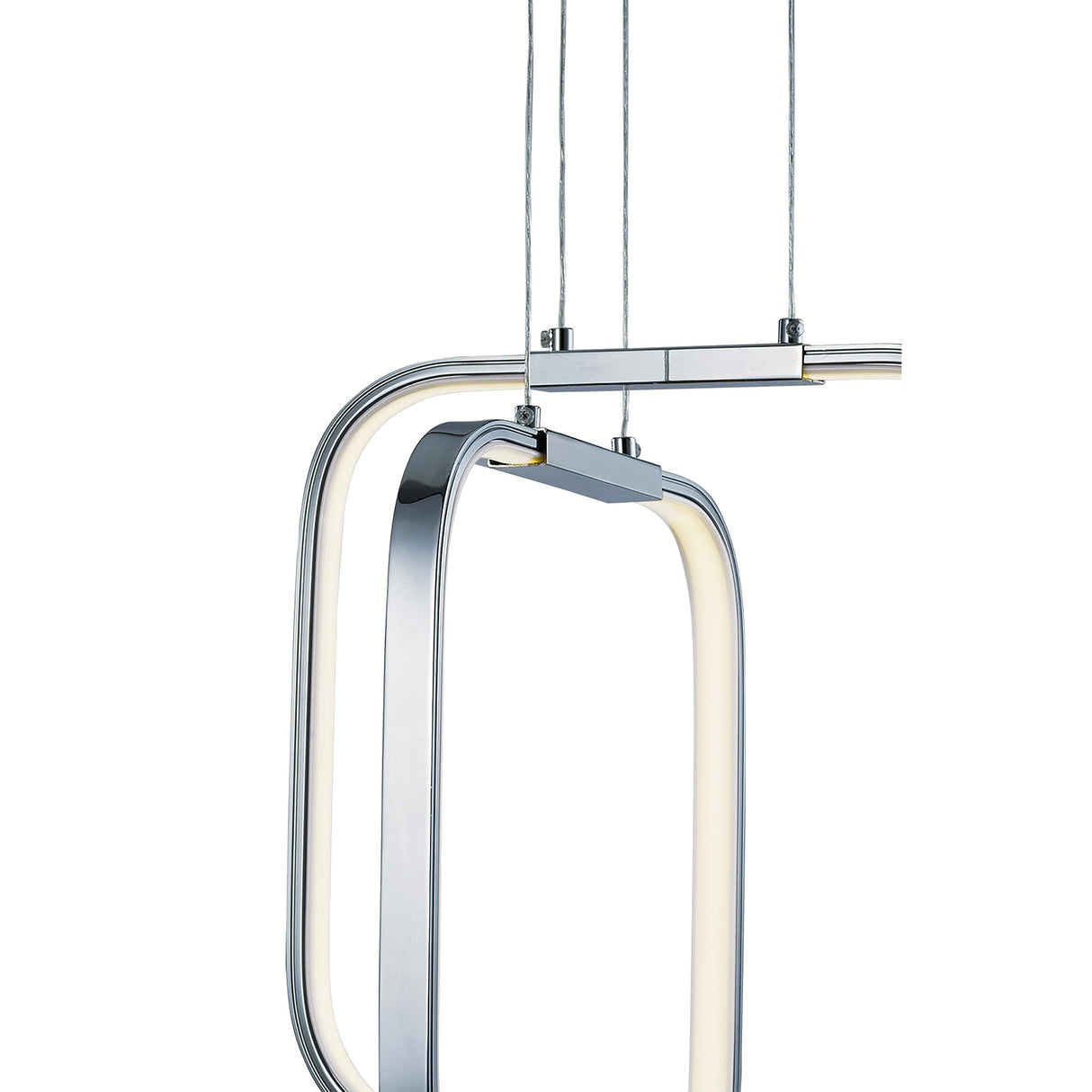 LUMINARIO COLGANTE CUADRADO LED 2X7.56W 3000K 1058LM ACABADO CROMO PULIDO *** HA. LUMI ***