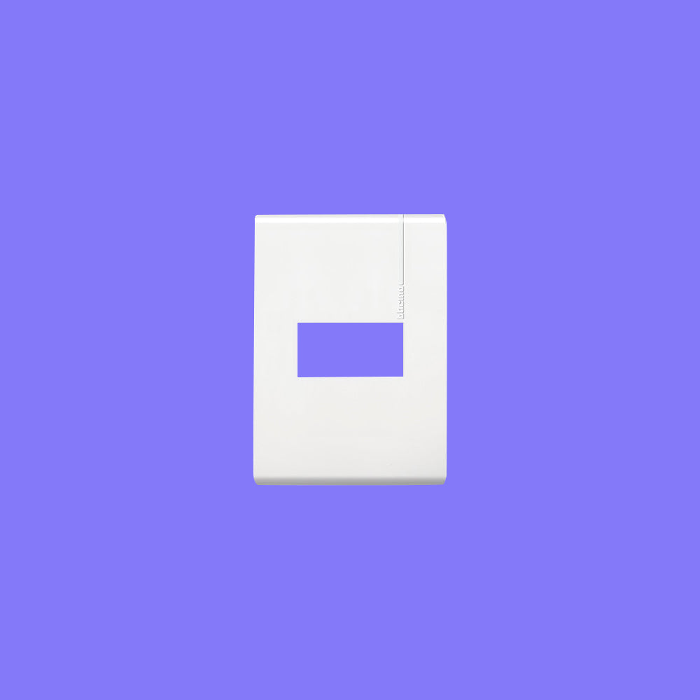 PLACA DE 1 MÓDULO CON CHASIS DE RESINA COLOR BLANCO