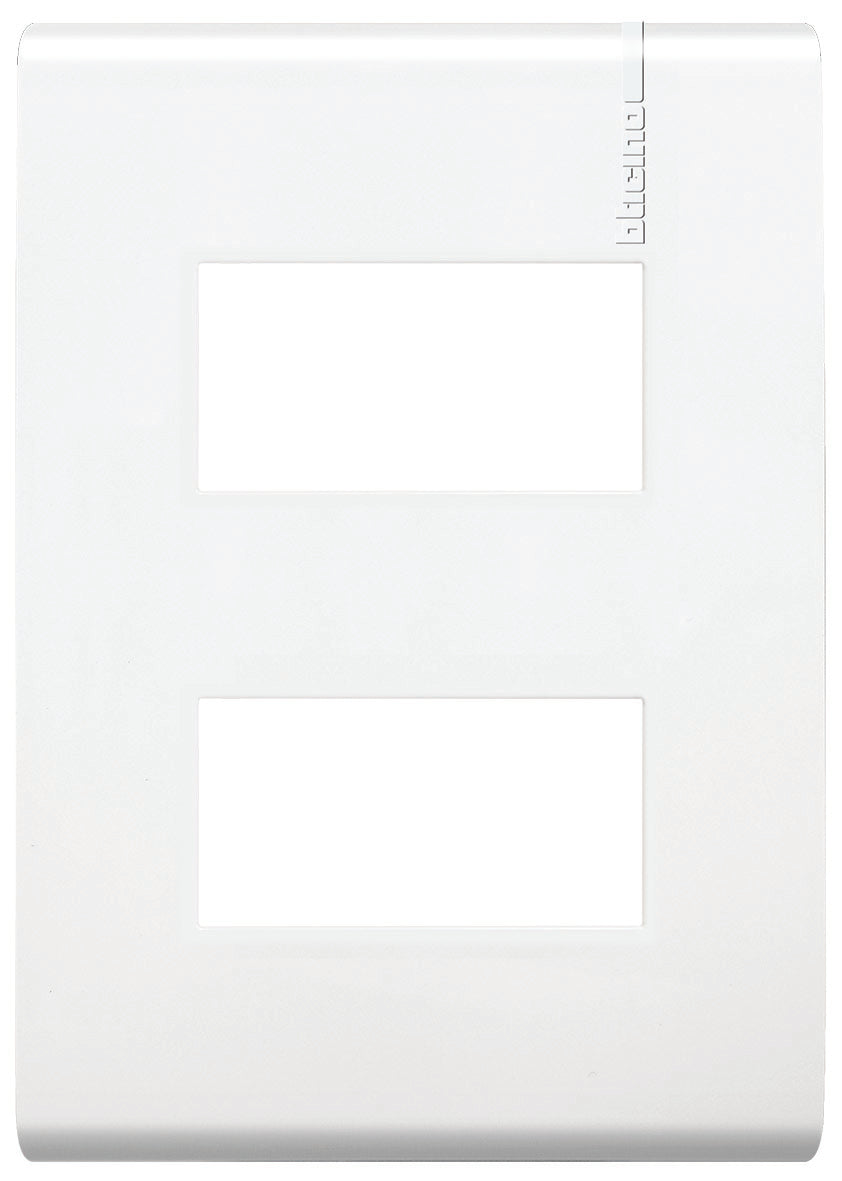 PLACA DE 2 MÓDULOS CON CHASIS DE RESINA COLOR BLANCO