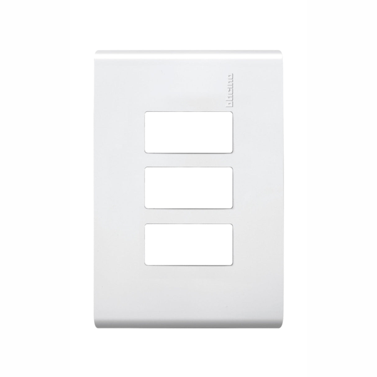 PLACA CON CHASIS RESINA 3 MODULOS BLANCO