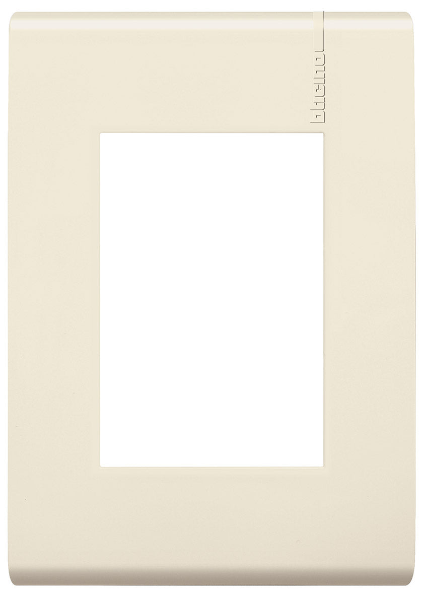 PLACA DE 3 MODULOS CON CHASIS DE RESINA, COLOR MARFIL