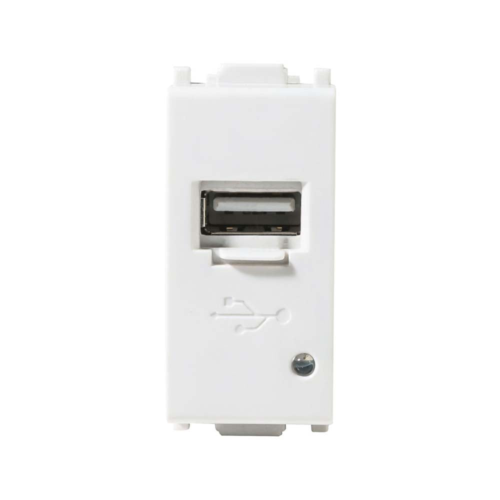 TOMA USB 1.5A 1 MODULO COLOR BLANCO ALPHA ***HAE2025***