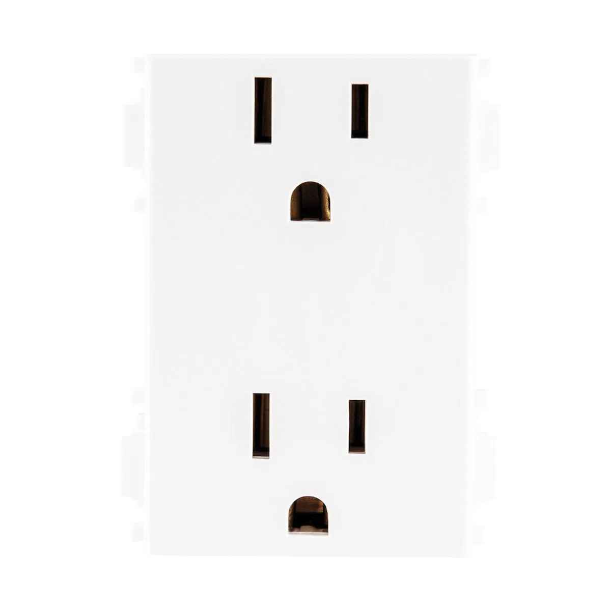 CONTACTO DÚPLEX ESTEVEZ ALPHA 2 POLOS CON TIERRA 3 MÓDULOS BLANCO