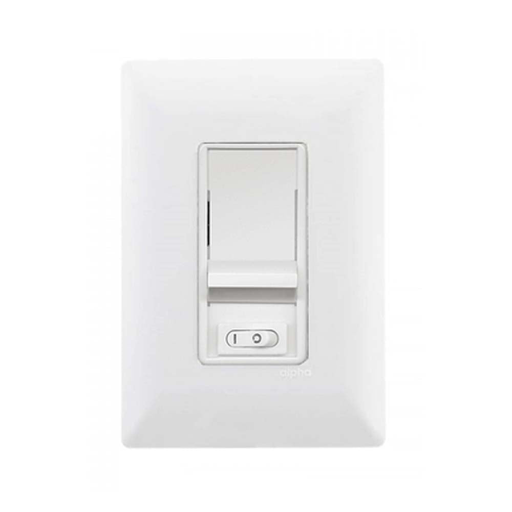 DIMMER DESLIZABLE 600W BLANCO CON PLACA ALPHA