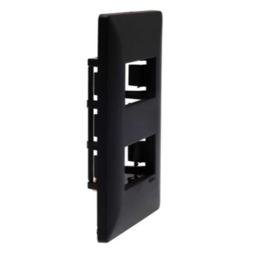 PLACA ESTEVEZ ALPHA 2 MÓDULOS NEGRO