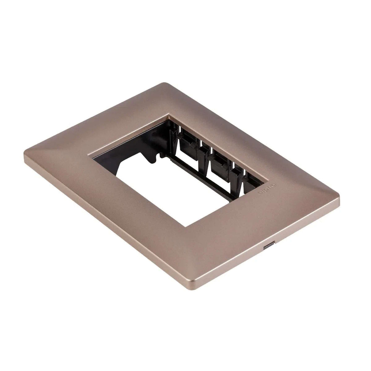 PLACA ESTEVEZ ALPHA LEXAN 3 MÓDULOS CHAMPAGNE MATE