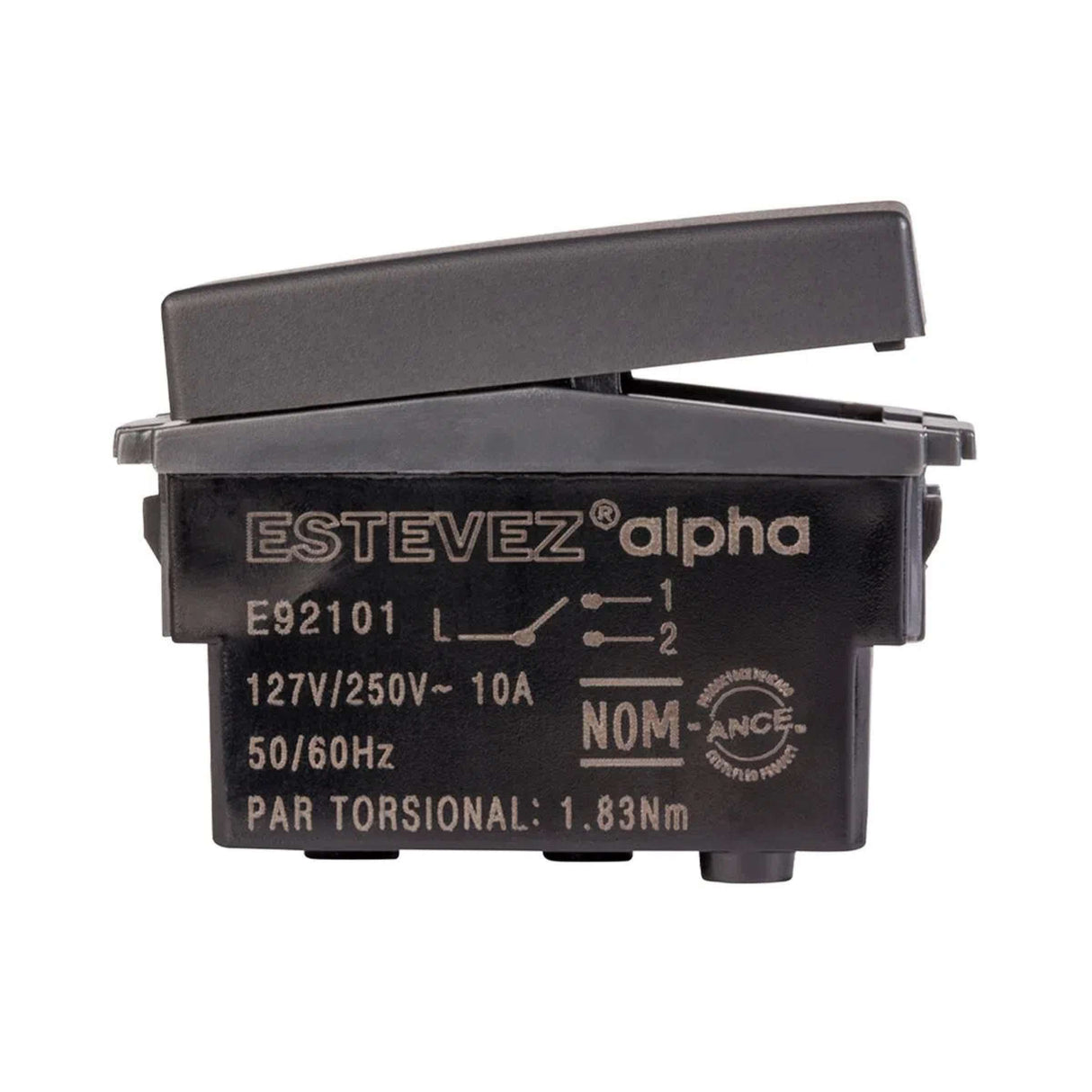 APAGADOR SENCILLO ESTEVEZ ALPHA SIN PILOTO NEGRO