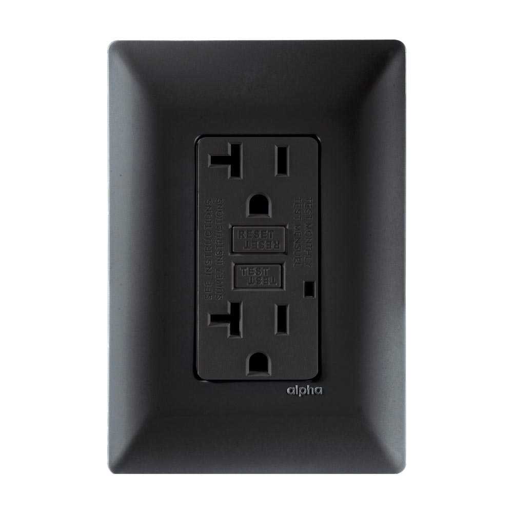 CONTACTO DUPLEX FALLA A TIERRA (GFCI) CON PLACA BLACK