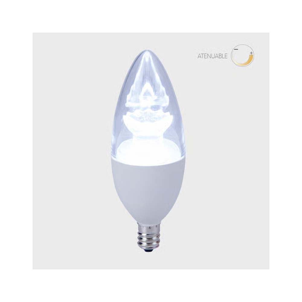 FOCO LED TECNOLITE TIPO VELA ATENUABLE 6W LUZ DE DÍA BASE E27 ***HAE2024***