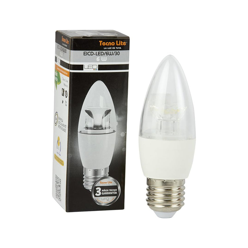 LAMPARA VELA LED 6W 3000K E14 ***TECNOLITE HAE***