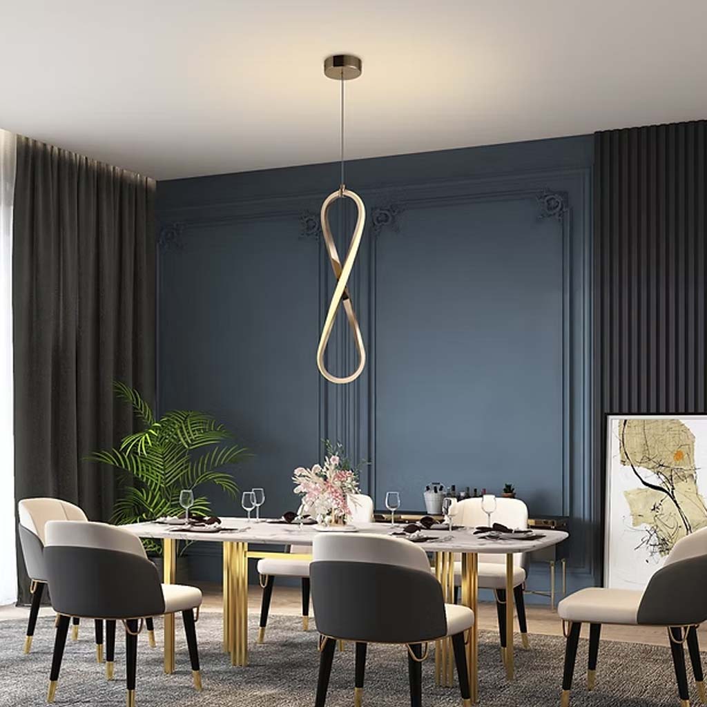 CANDIL LAMPARA COLGANTE LED ELEMENTO CON 3 CAMBIOS DE LUZ PUEDE COLGAR HASTA 3 MTS DE ALTURA 38W ORO