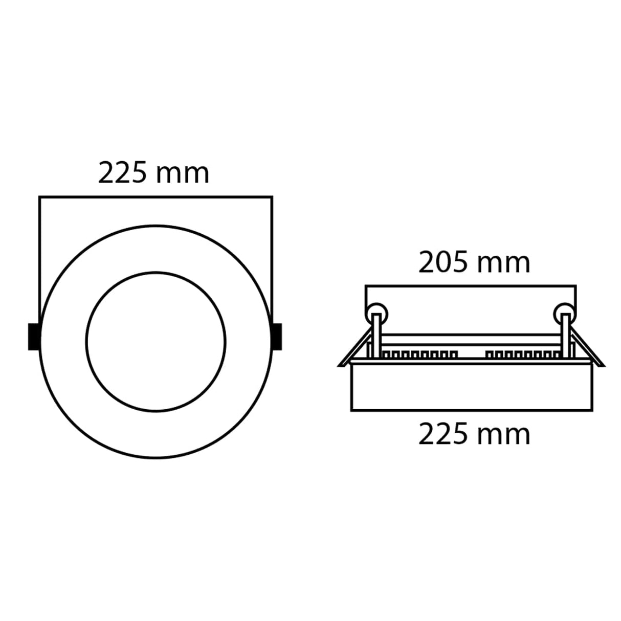 EMPOTRADO DE LED 18W 3000K A 6500K SMART WHITE ***NO INCLUYE CONTROL SWRC1*** ***HAE2025***