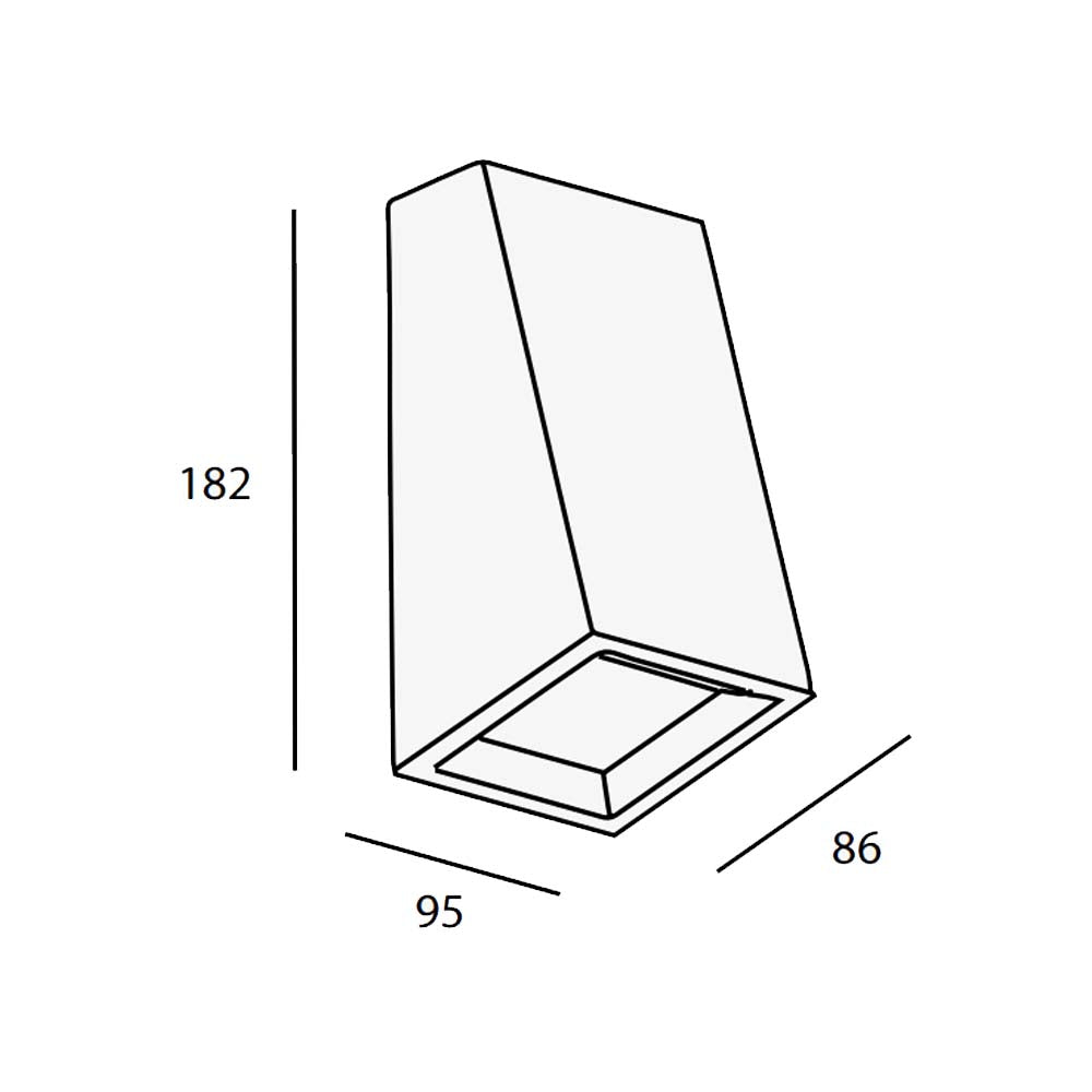 APLIQUE KAREN SMALL GU10 MAX 8W CEMENTO IP44 ESTEVEZ