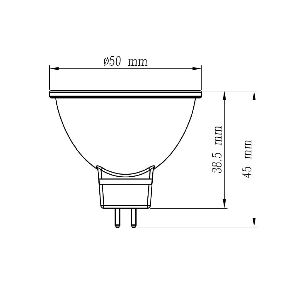 FOCO LED TECNOLITE TIPO MR16 7W LUZ SUAVE CÁLIDA BASE GX5.3