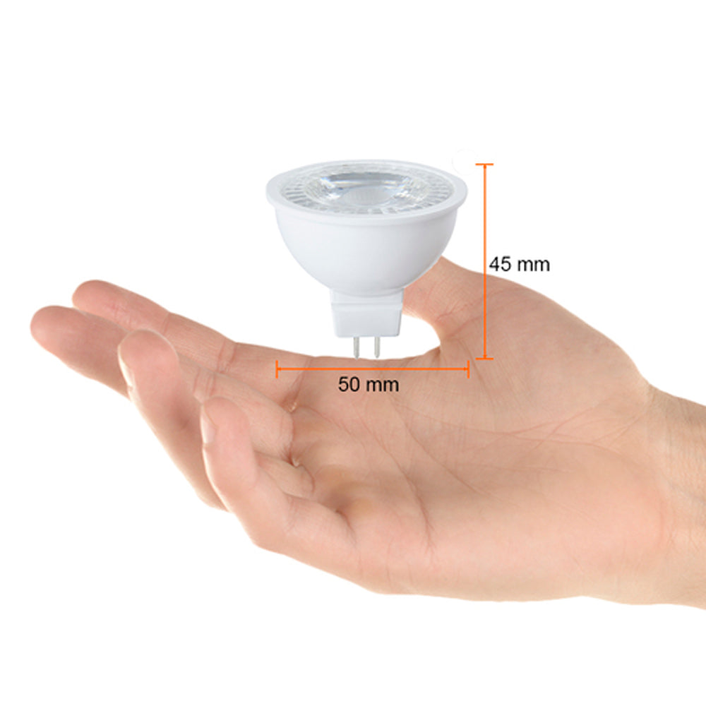 FOCO LED TECNOLITE TIPO MR16 7W LUZ SUAVE CÁLIDA BASE GX5.3