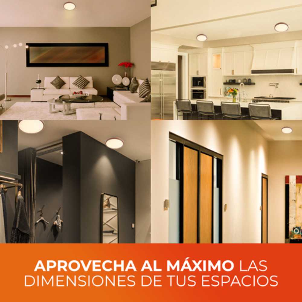 LÁMPARA DE INTERIOR LED TECNOLITE ANSER III PARA SOBREPONER 16W LUZ SUAVE CÁLIDA