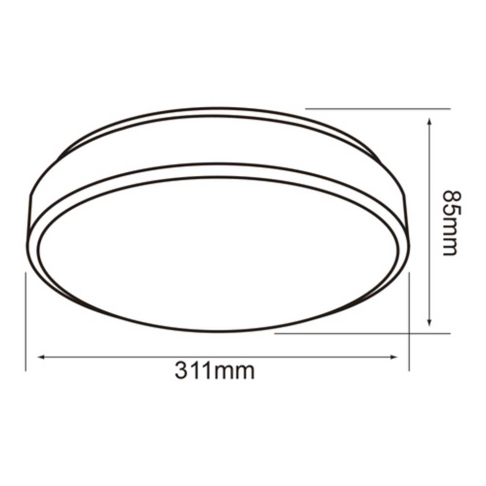 LÁMPARA DE INTERIOR LED ANSER II TECNOLITE PARA SOBREPONER 16W LUZ SUAVE CÁLIDA