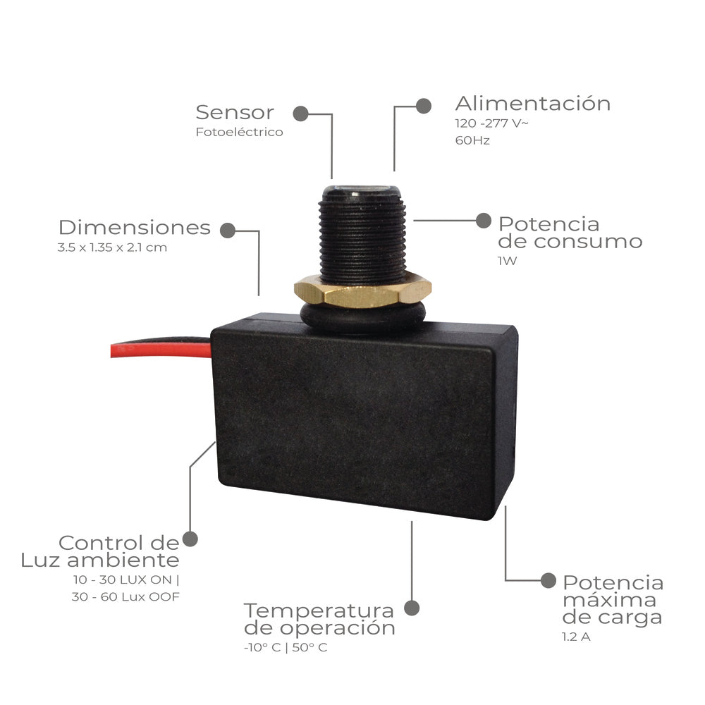 FOTOCELDA INTERNA P/CARGAS INCANDESCENTES, HALOGENAS Y LED