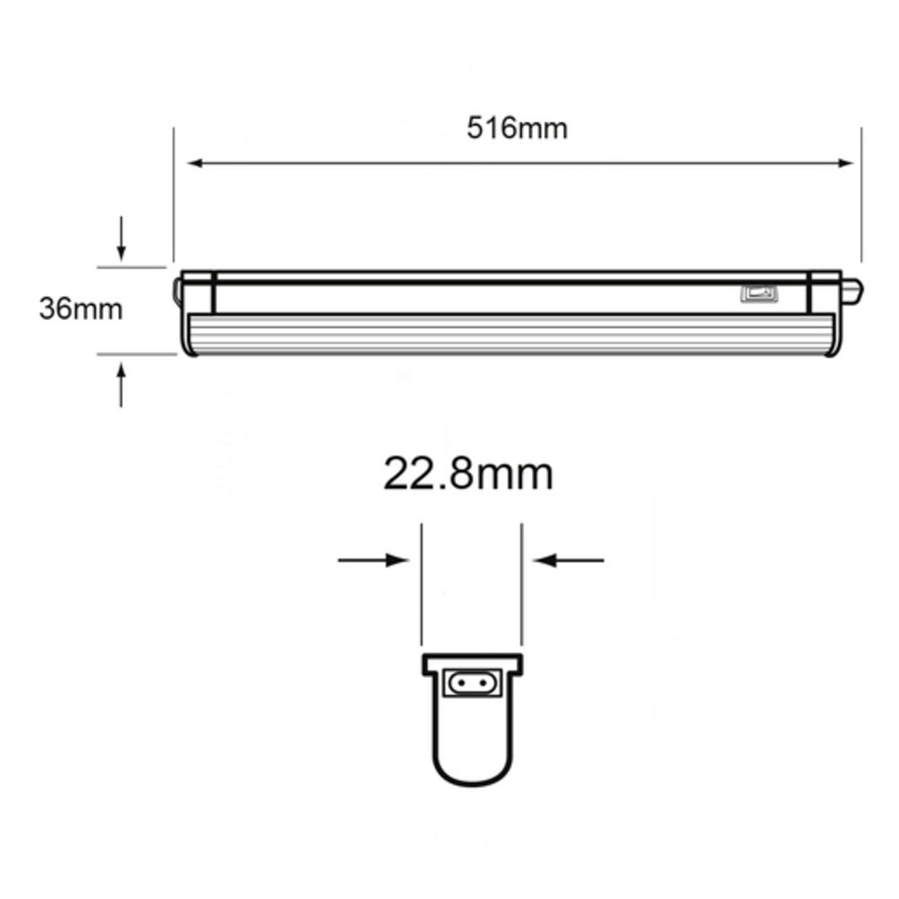 LÁMPARA LINEAL LED TECNOLITE PEKIN VI PARA SOBREPONER 7W LUZ BLANCA NEUTRA