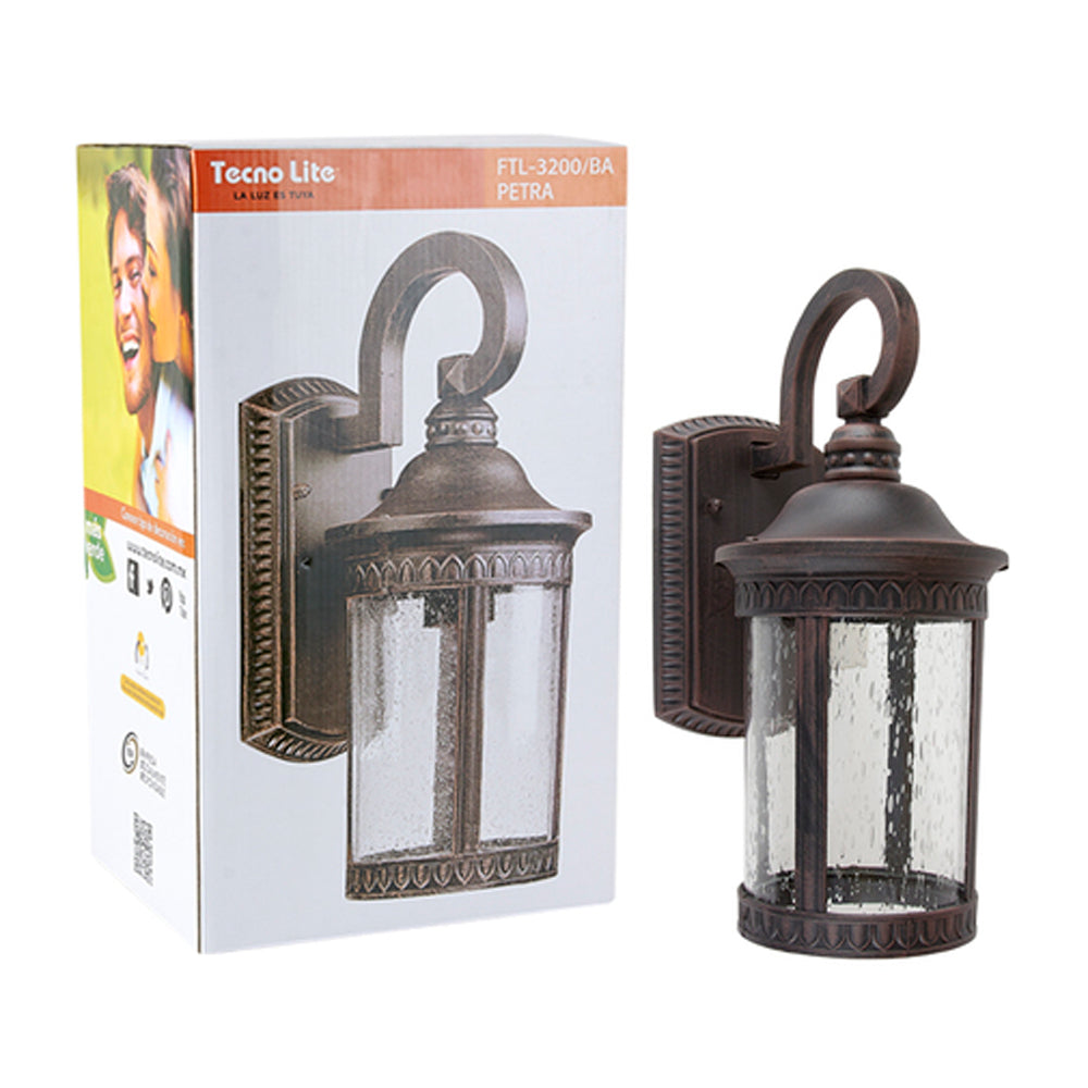 FAROL DE EXTERIOR PETRA TECNOLITE PARA SOBREPONER 26W BASE E27