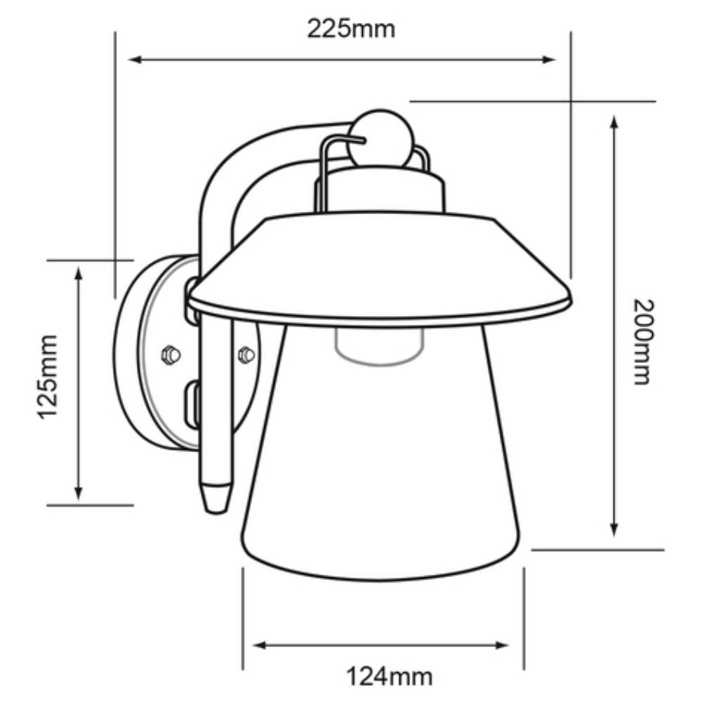 FAROL DE EXTERIOR SPICA TECNOLITE PARA SOBREPONER 20W BASE E27