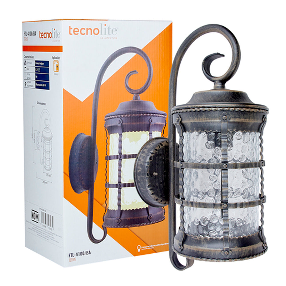 FAROL DE EXTERIOR TECNOLITE TERME PARA SOBREPONER 26W BASE E27