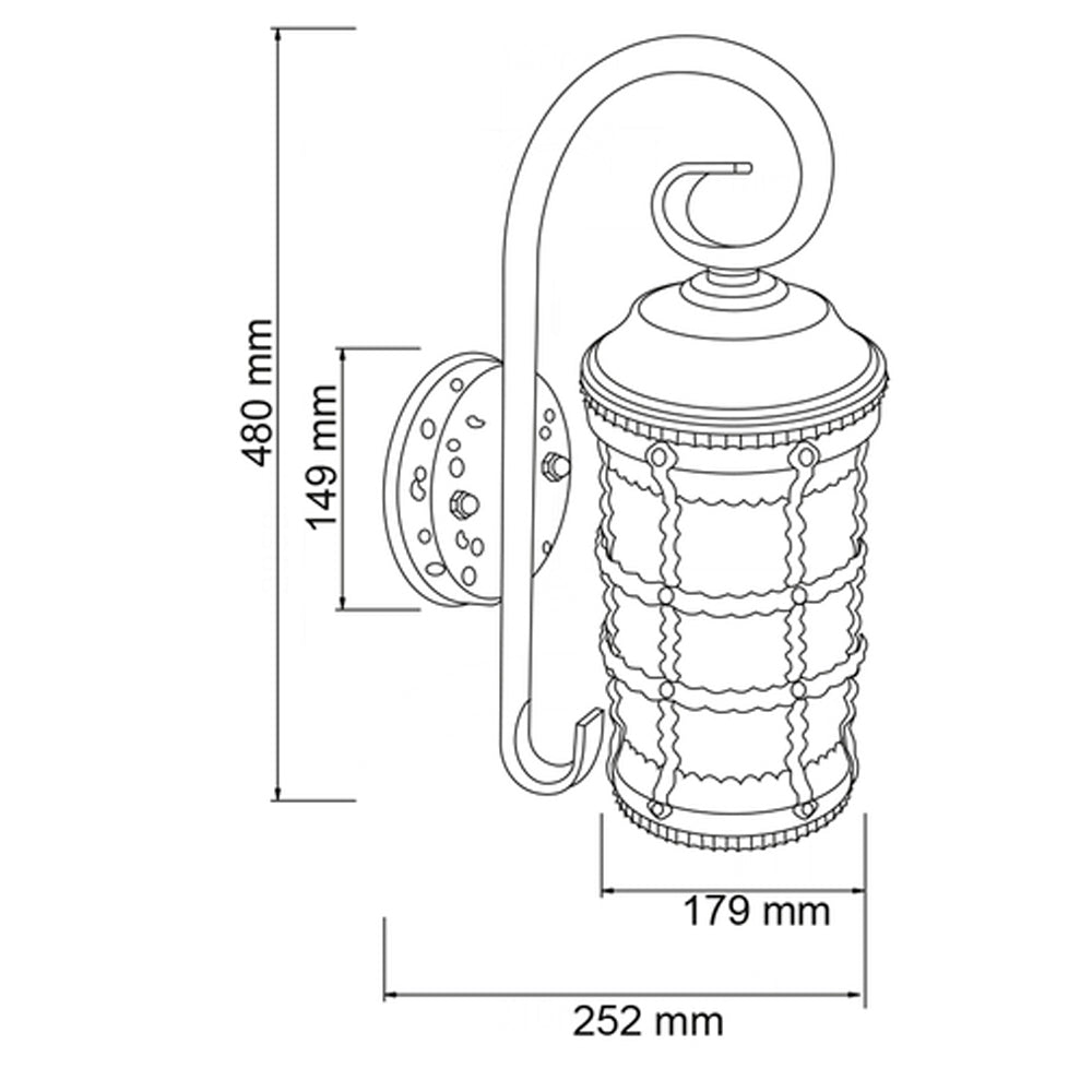 FAROL DE EXTERIOR TECNOLITE TERME PARA SOBREPONER 26W BASE E27
