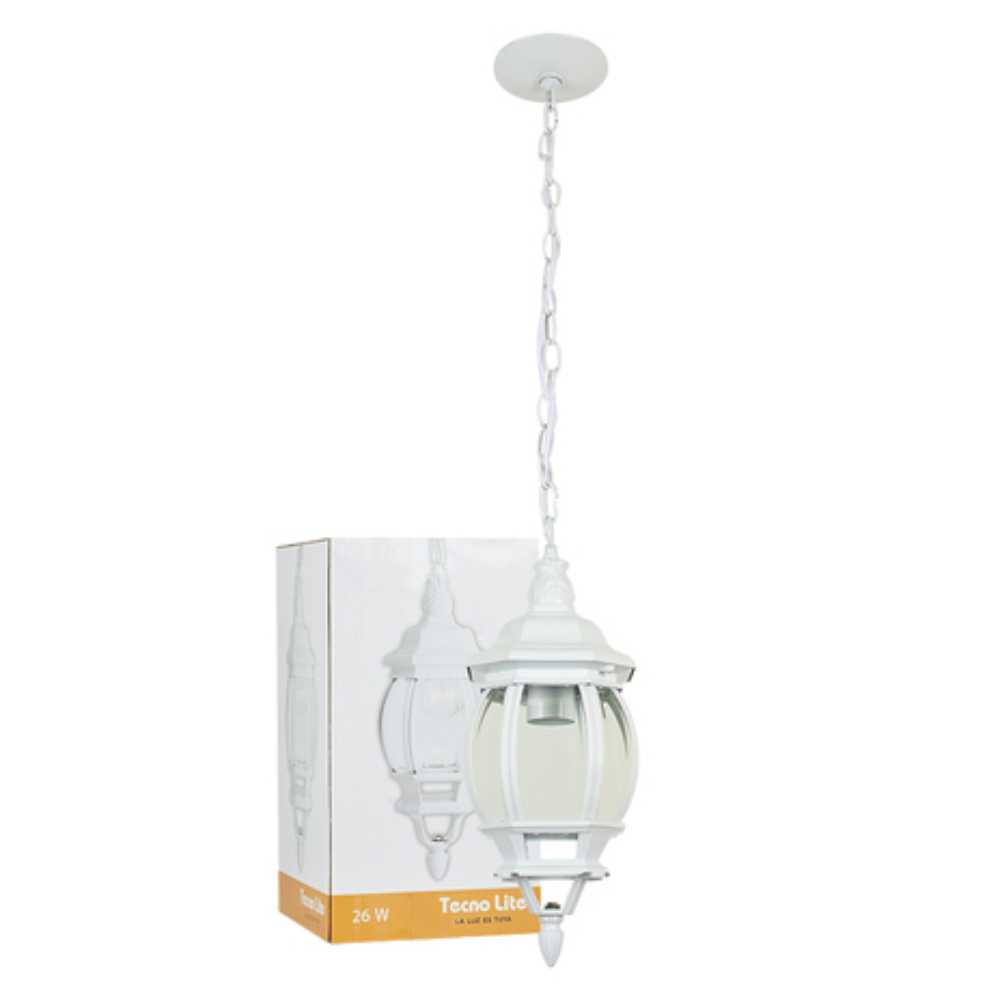 FAROL DE EXTERIOR PARA SOBREPONER SIENA II TECNOLITE 26W BASE E27 BLANCO