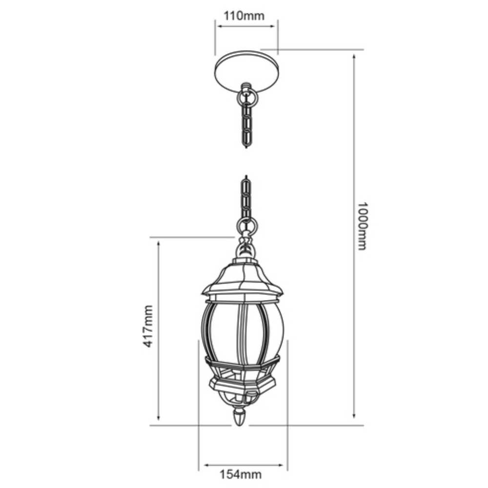 FAROL DE EXTERIOR PARA SOBREPONER SIENA II TECNOLITE 26W BASE E27 CAFÉ *** HAE ***