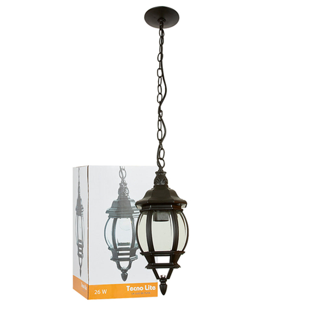 FAROL DE EXTERIOR PARA SOBREPONER SIENA II TECNOLITE 26W BASE E27 NEGRO