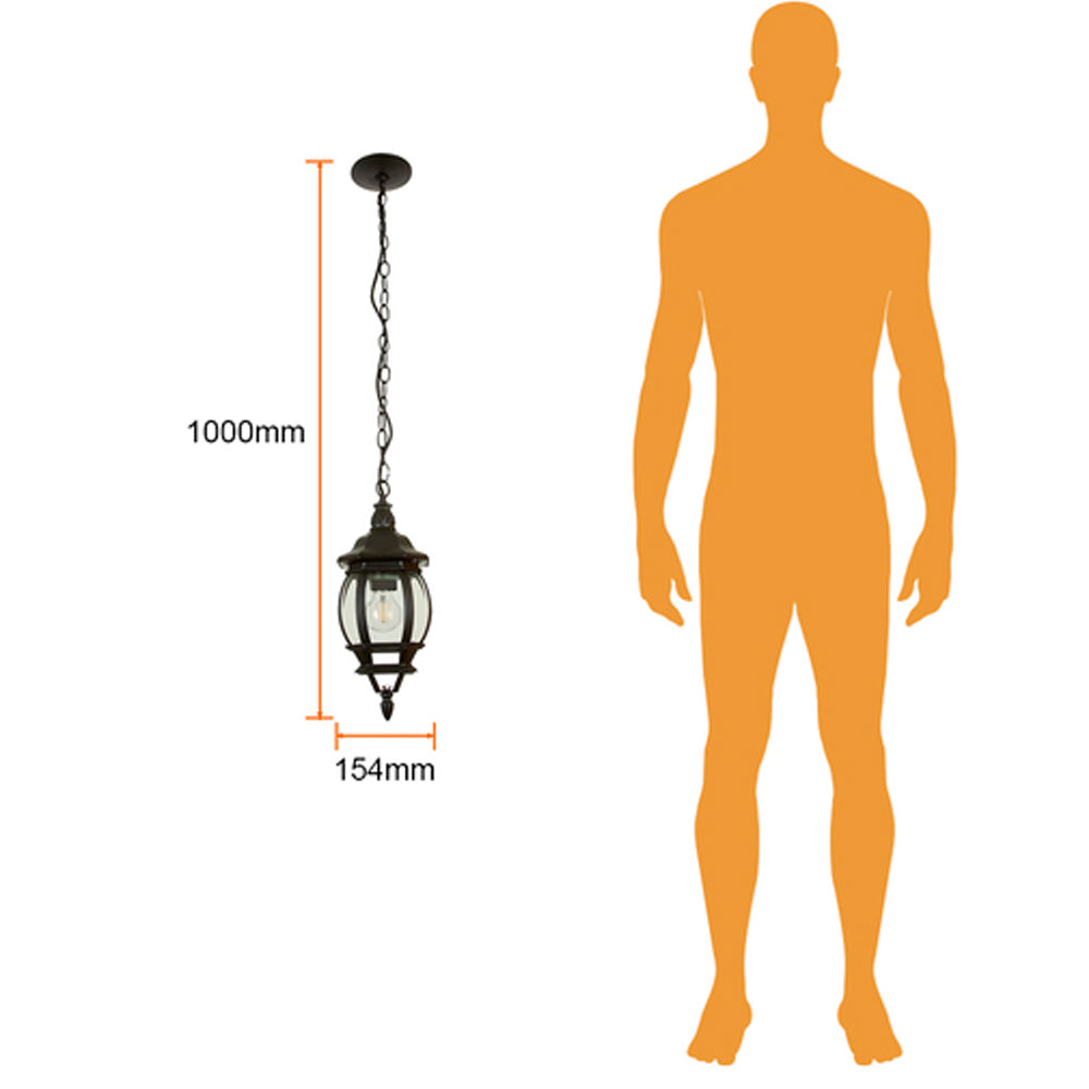 FAROL DE EXTERIOR PARA SOBREPONER SIENA II TECNOLITE 26W BASE E27 NEGRO