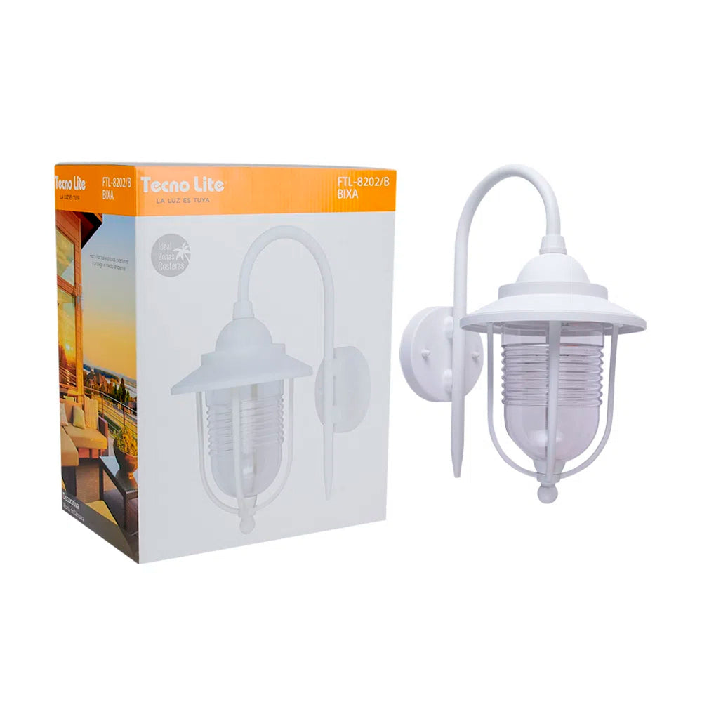 FAROL DE EXTERIOR BIXA TECNOLITE PARA SOBREPONER 20W BASE E27 BLANCO *** HAE ***