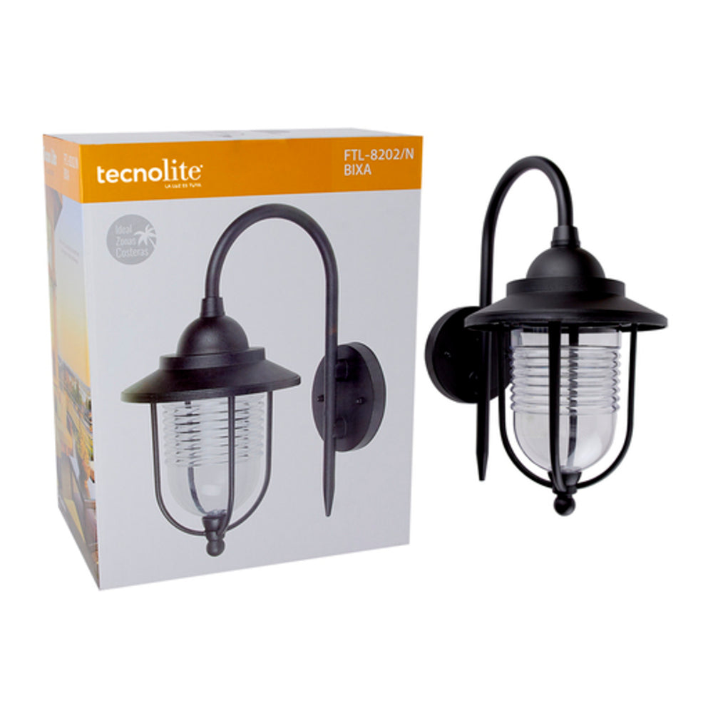 FAROL DE EXTERIOR BIXA TECNOLITE PARA SOBREPONER 20W BASE E27 NEGRO
