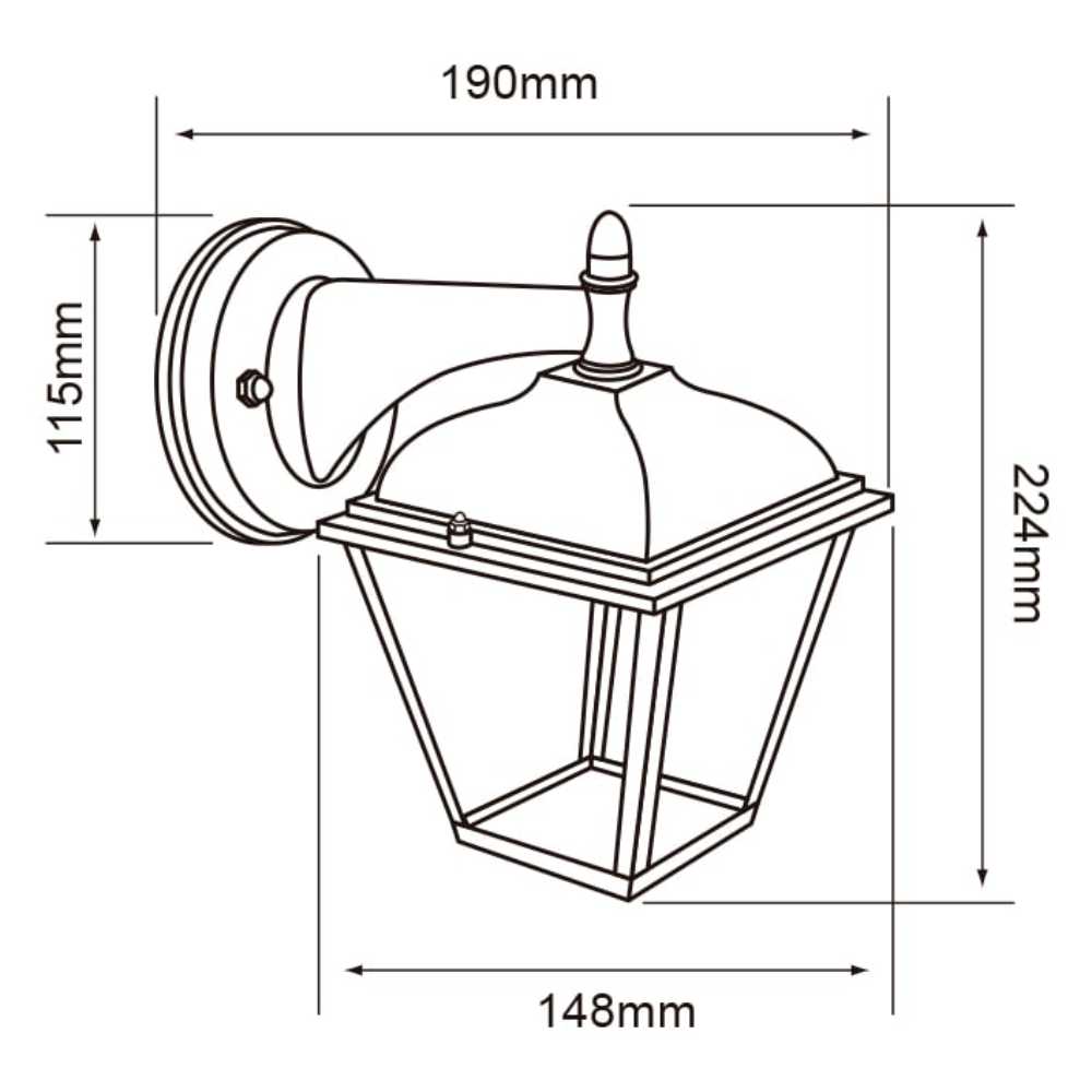 LAMPARA LED DE PARED ARBOTANTE TIPO FAROL EXTERIOR 8.5 W LUZ CALIDA BRILLANTE IP44 LED INTEGRADO
