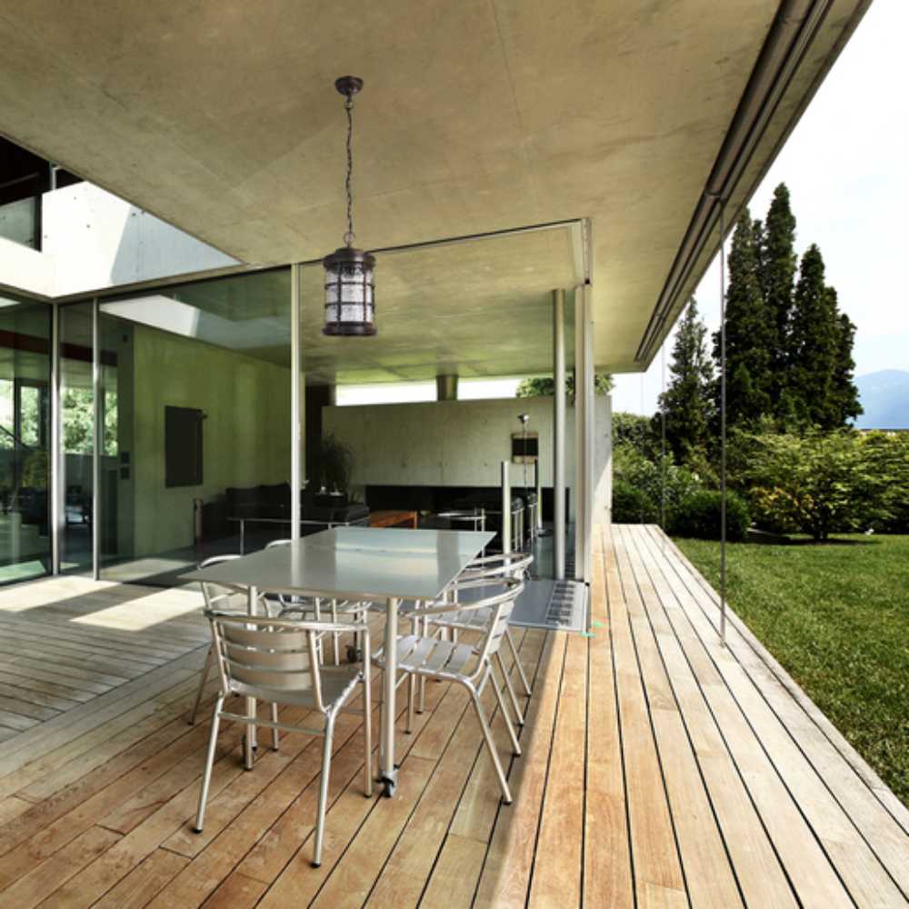LAMPARA COLGANTE TIPO FAROL EXTERIOR 94 CM DE ALTURA POTENCIA MAX. 60 W BASE E27 IP44 NO INCLUYE FOCO