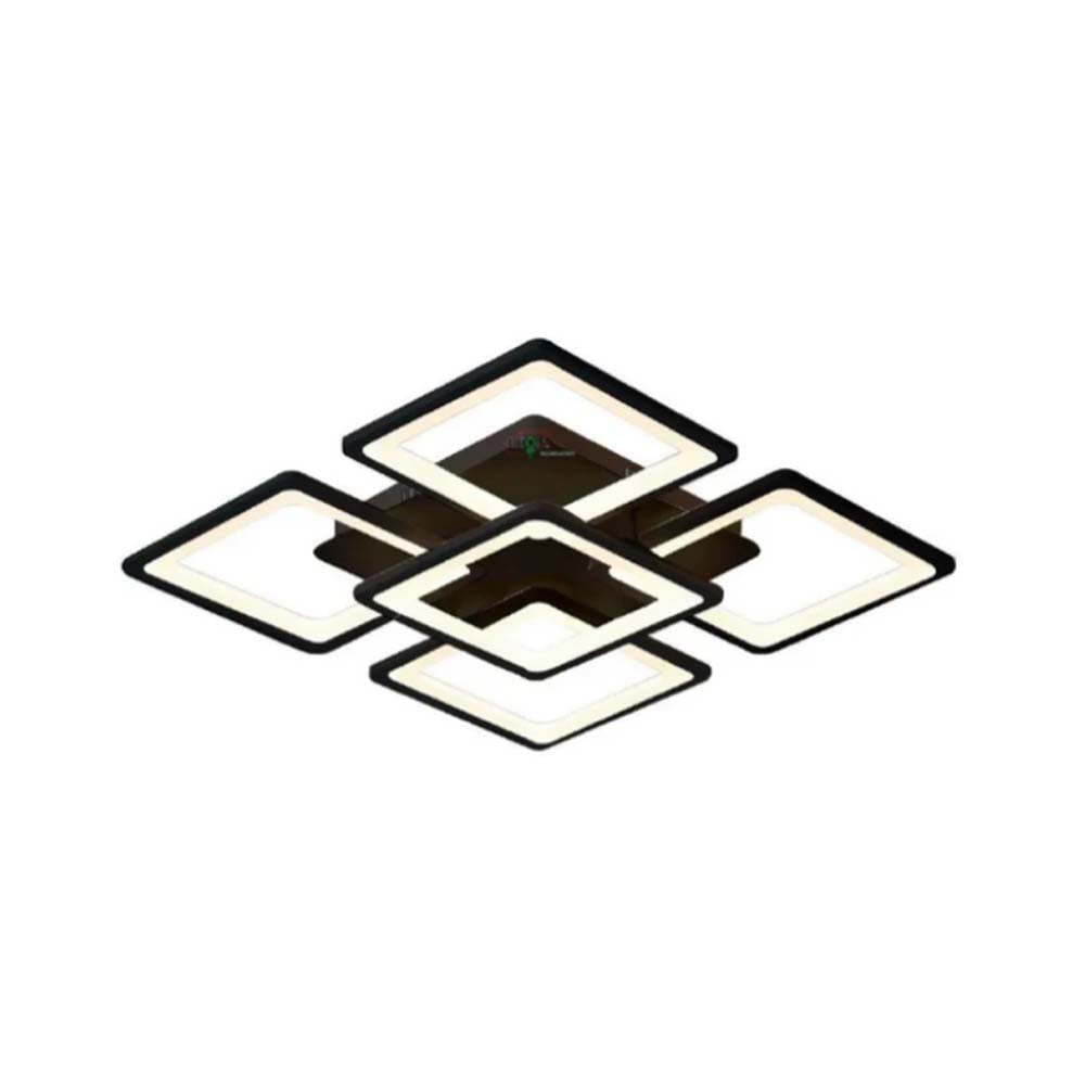 CANDIL DE LED 72W MODERNISTA NEGRO DIMEABLE CUADRADO LEON