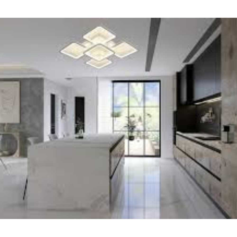 CANDIL DE LED 72W MODERNISTA NEGRO DIMEABLE CUADRADO LEON