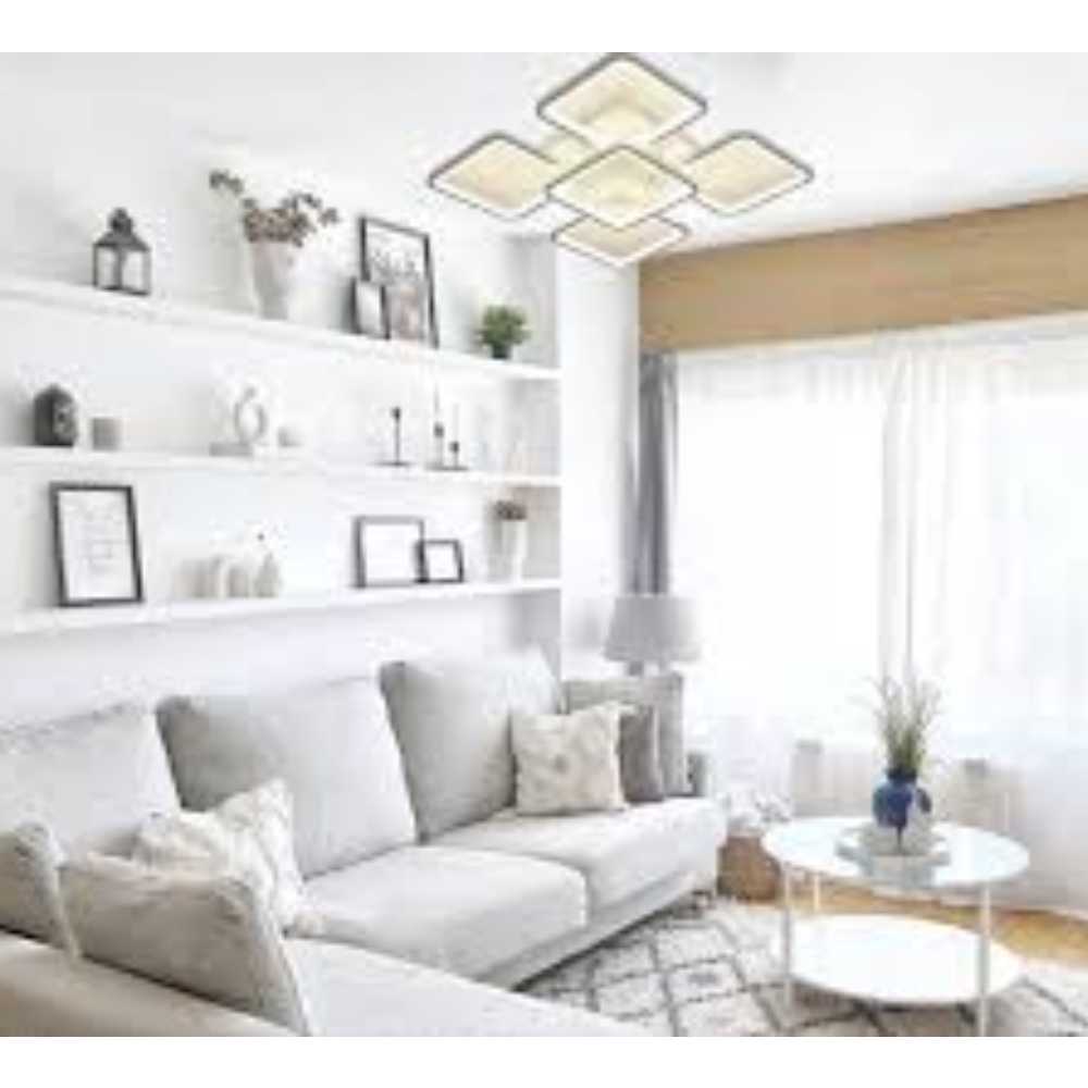 CANDIL DE LED 72W MODERNISTA NEGRO DIMEABLE CUADRADO LEON