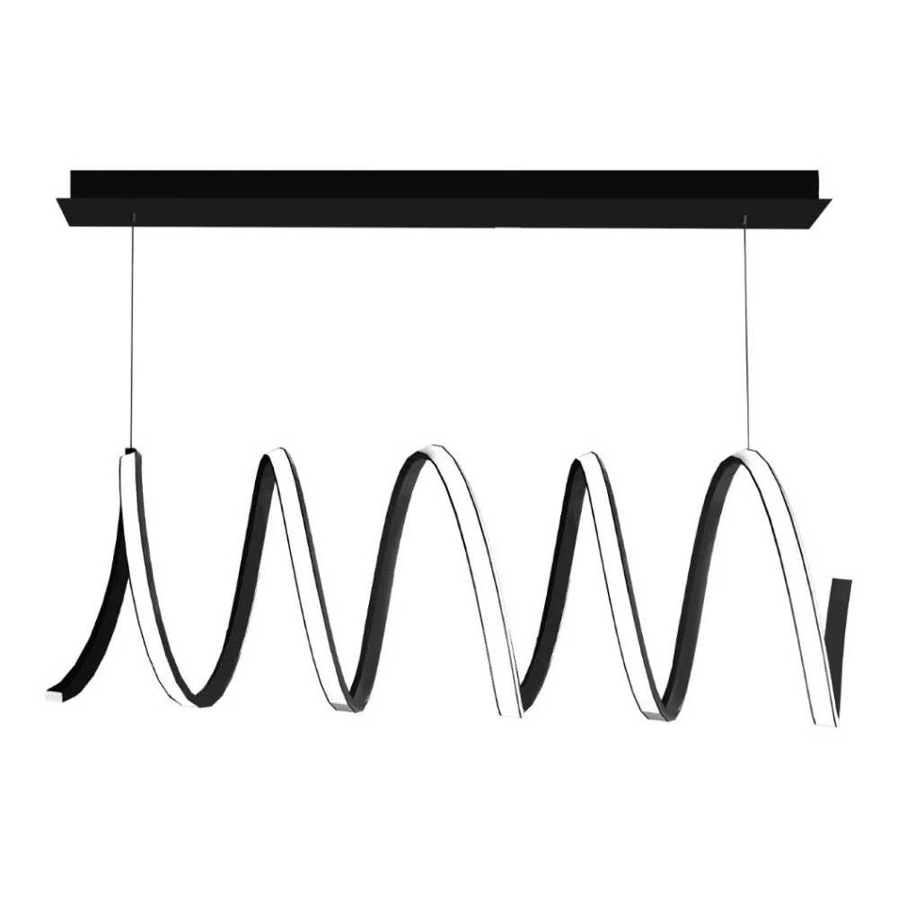 CANDIL DE LED 80W COLGANTE MODERNISTA DIMEABLE NEGRO LEON