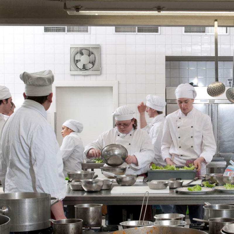 EXTRACTOR AIRE AXIAL C/CUBIERTA REM. REJILLAS DE SALIDA DE ABS 480 M3/HR. BCO *** OFRECER 1708(ECO) O 46099 ***