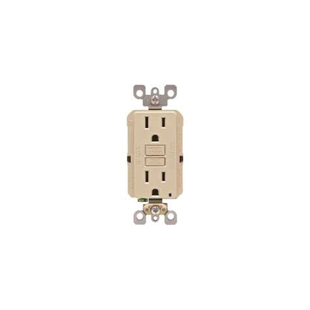 CONTACTO DUPLEX C/INT. DE CIRCUITO FALLA A TIERRA SMATLOCK 15A-127V MARFIL