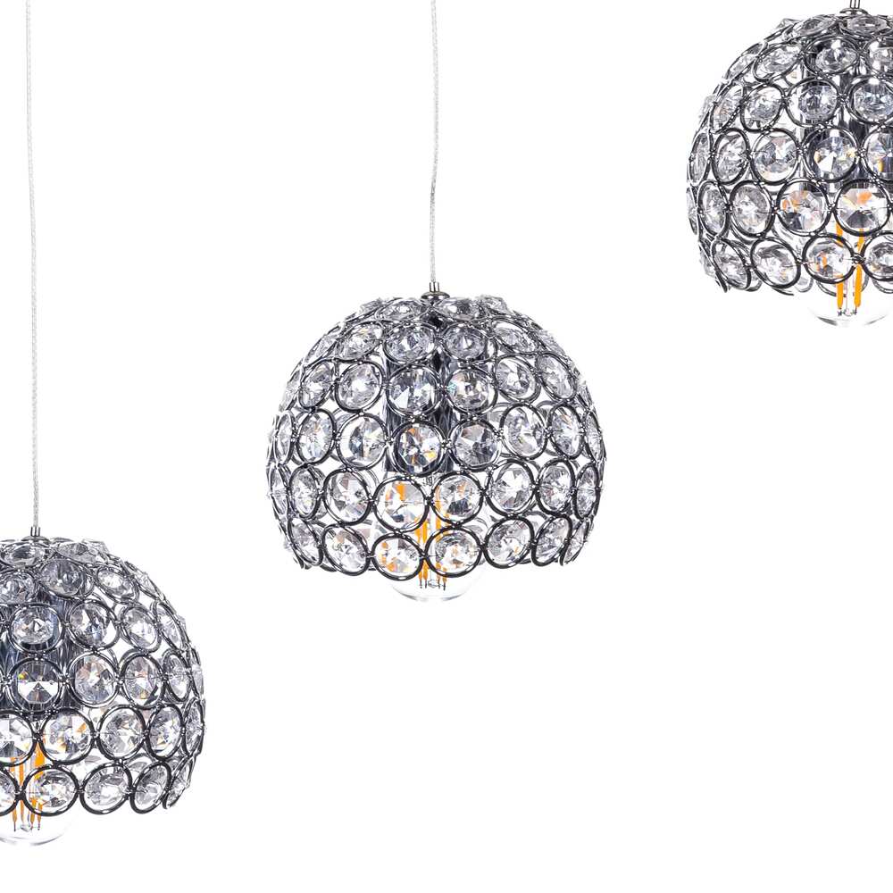 GLOBO CROMADO BASE LINEAL 3L E26 12X50X120 GAMALUX