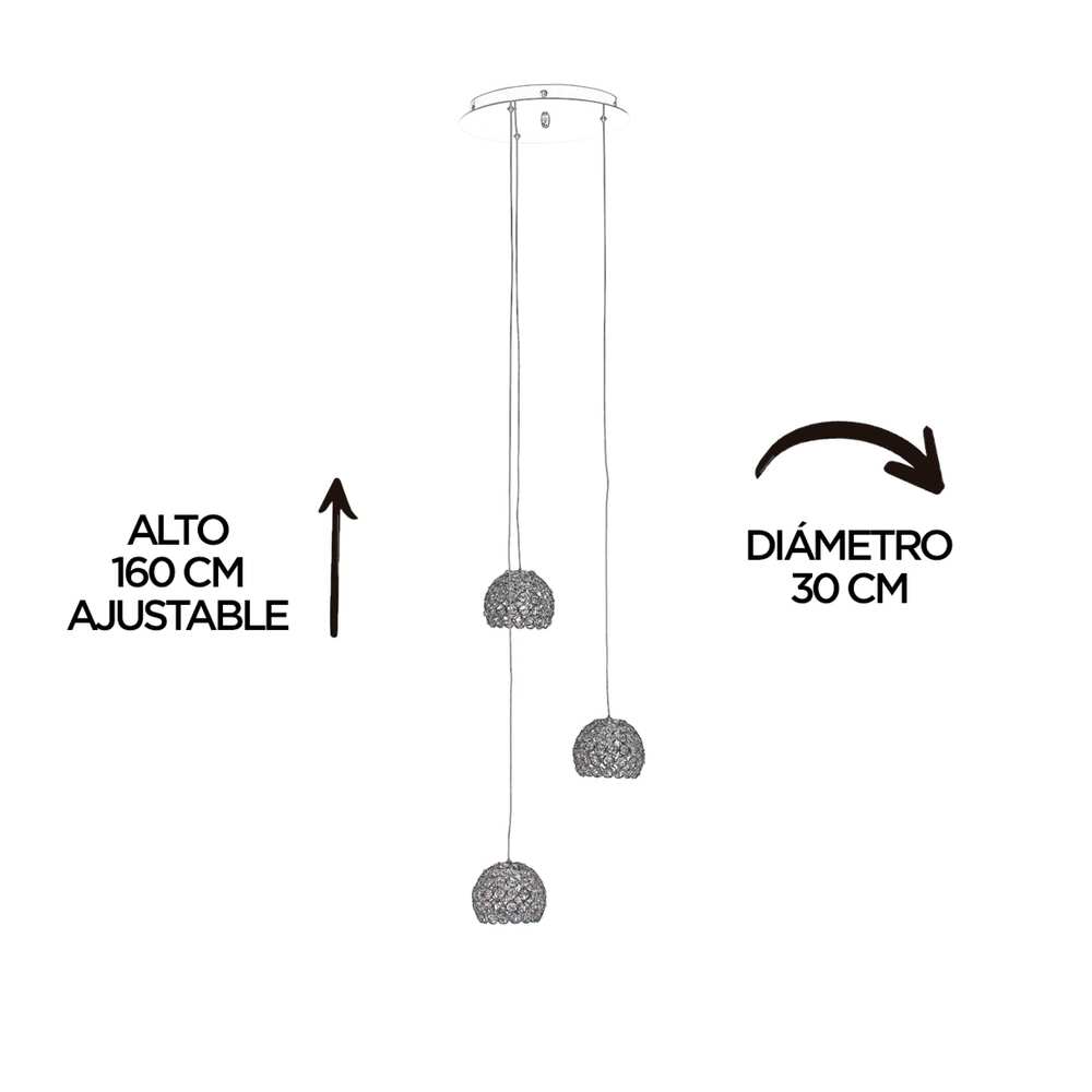 GLOBOS ORO ROSADO BASE REDONDA 3L E26 30X160 GAMALUX