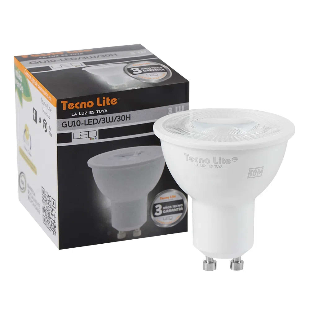 FOCO GU10 LED 3 W LUZ CALIDA BRILLANTE NO ATENUABLE GU10-LED/3W/30H