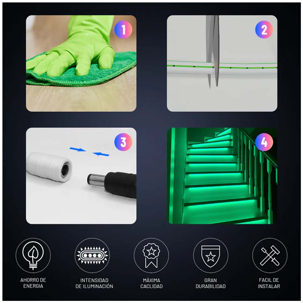 TIRA LED FLEX NEON 12 V 120P 5 M BLANCO FRIO GENXING